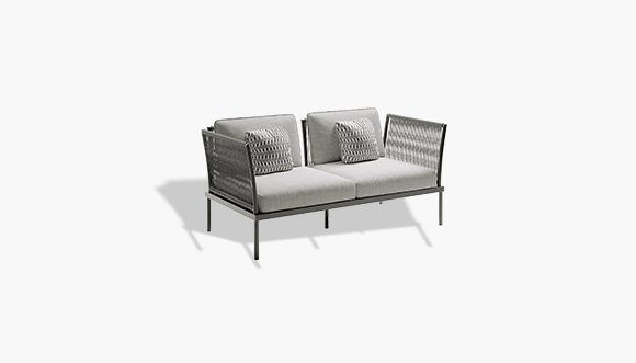 Grey Outdoor Corner Sofa