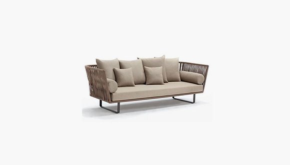 Brown Rattan Sofa Set