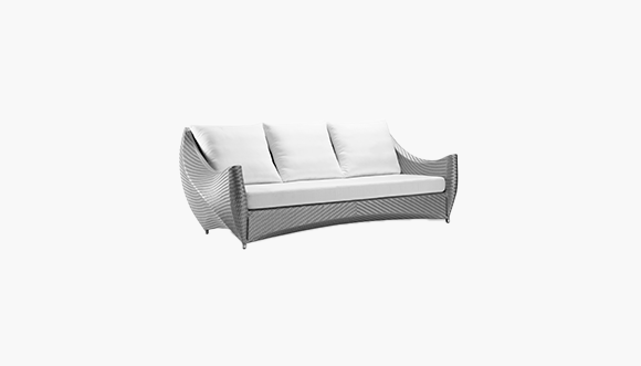 white wicker couch outdoor