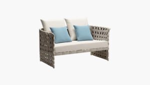 Rattan Garden Sofa Brown