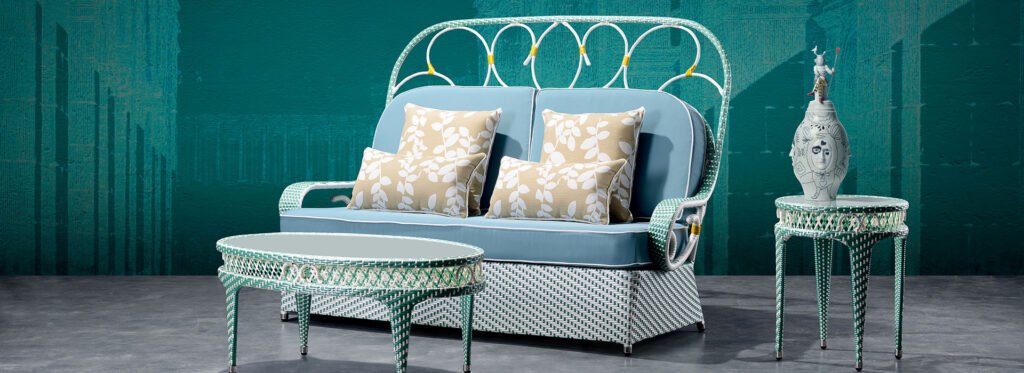Rattan Large Sofa