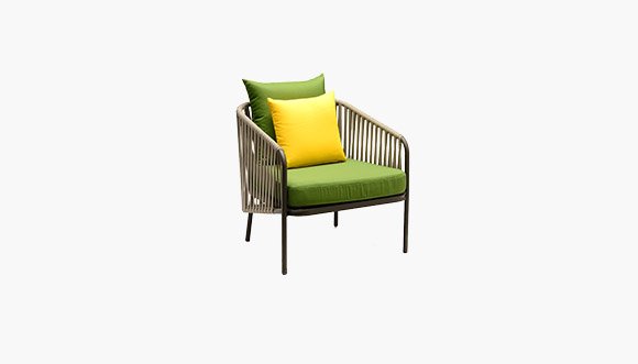 Brown Rattan Garden Sofa