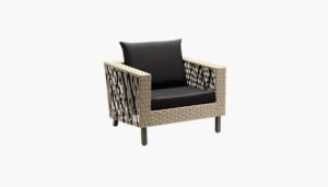 brown rattan garden sofa