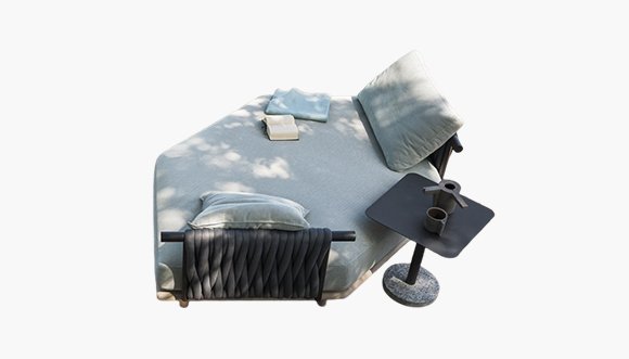 Small Curved Garden Sofa