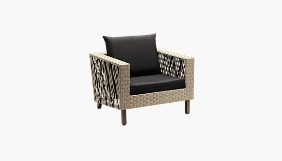 Rattan Effect Sofa
