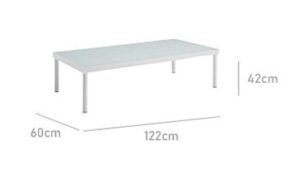Glass and Aluminum Coffee Table