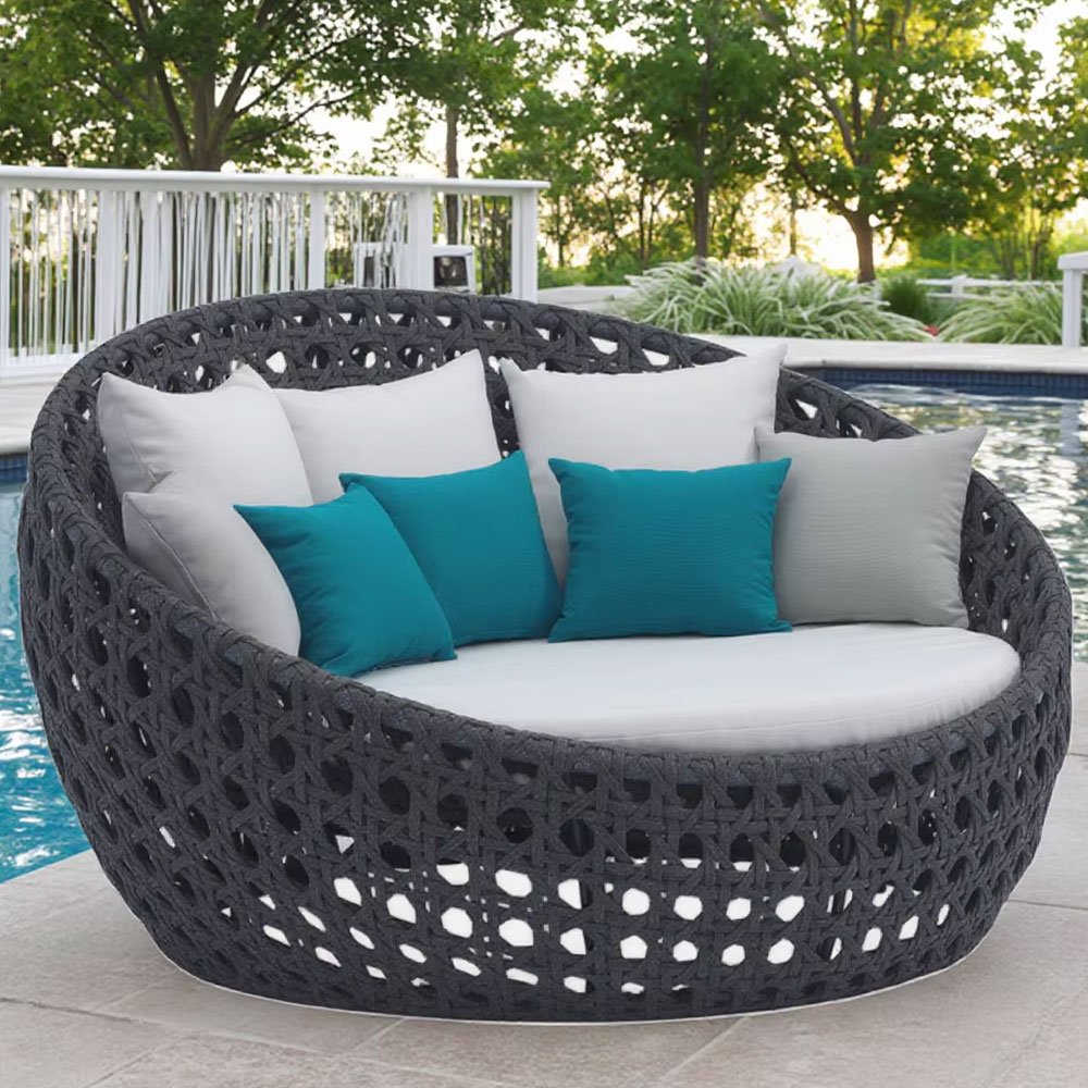 curved outdoor sofa